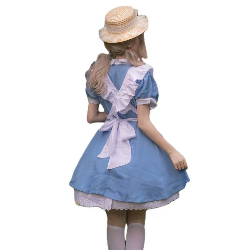 シンデレラメイド服コスプレ水メイド服ワンダーランドアリス超萌青cos衣装アニメ衣装|undefined