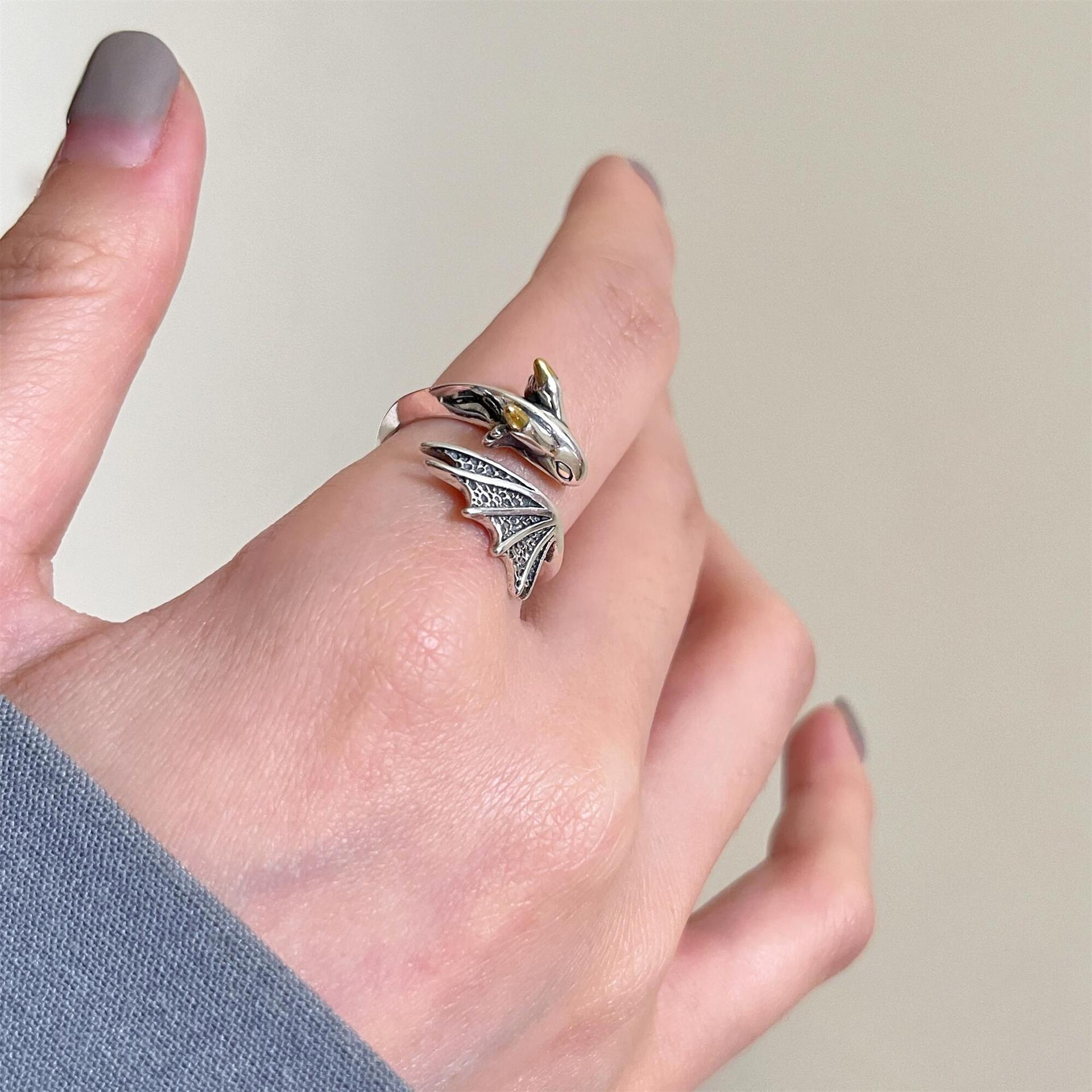 One size retro small design ring hip-hop style