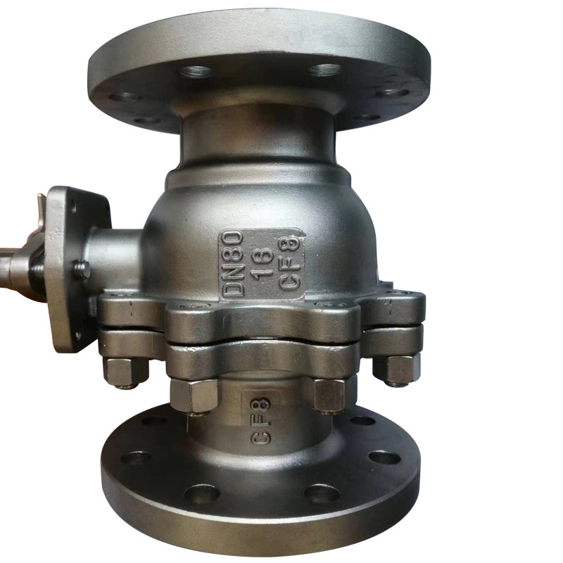 DN80 1Cr18Ni9不锈钢浮动法兰球阀 Q41F