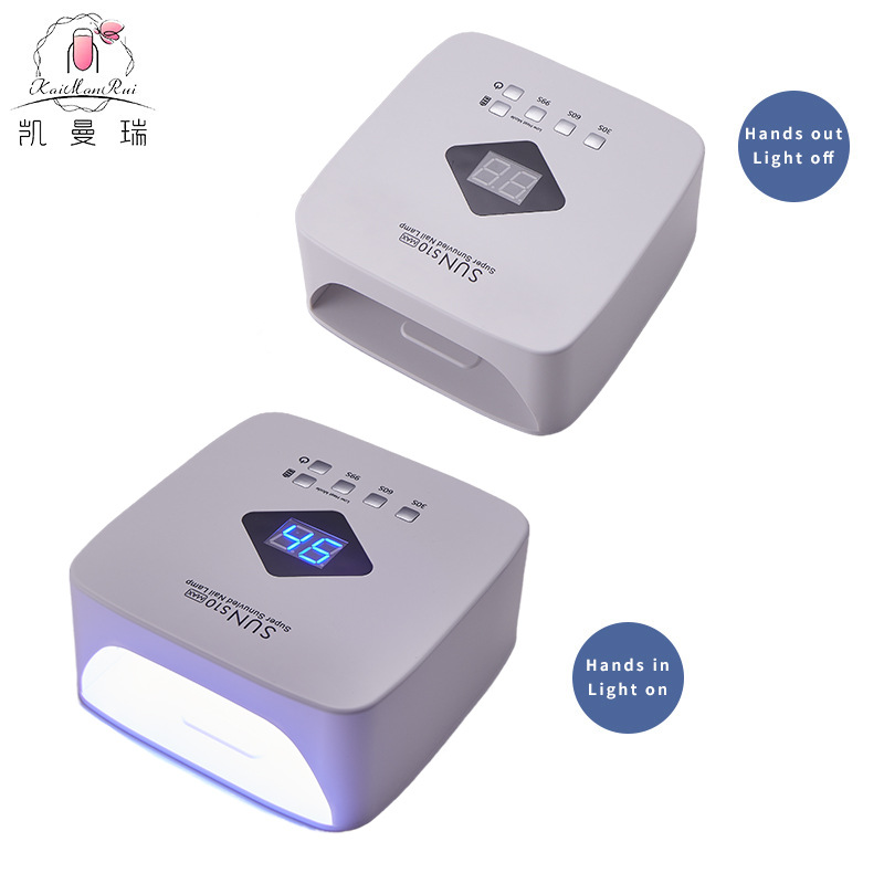 Lámpara de manicura transfronteriza 120W alta potencia almacenamiento de manicura luz de terapia de luz gran espacio mano y pie doble uso manicura luz horneada al por mayor