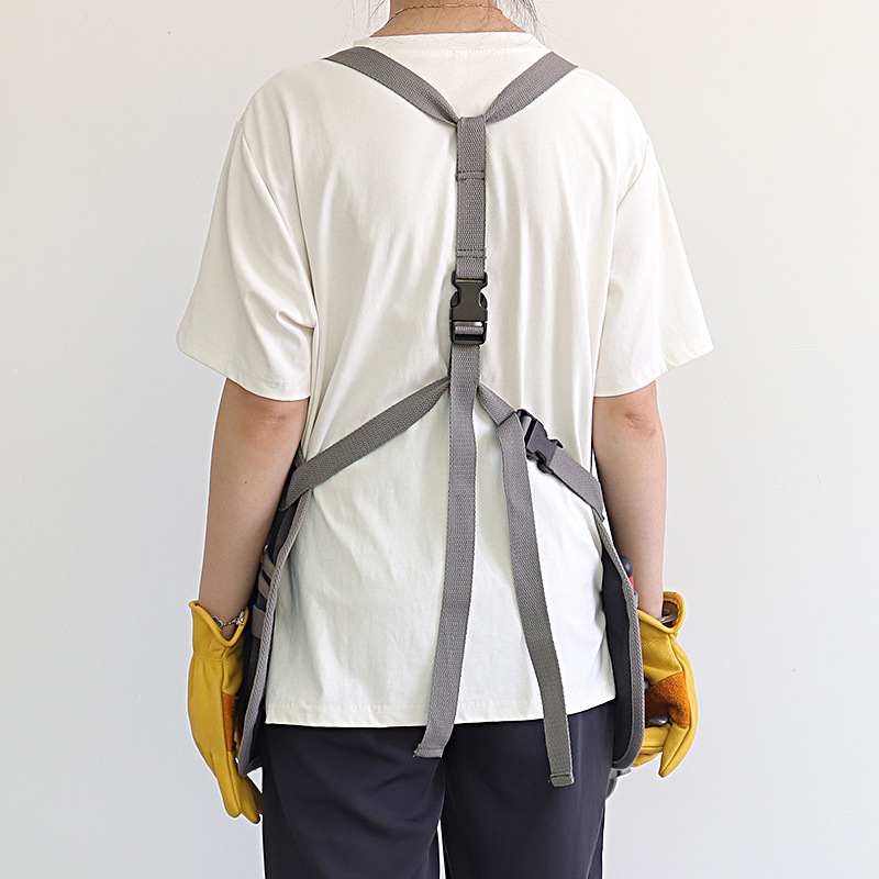 Nuevo delantal de lona gruesa transfronteriza logotipo personalizado floral jardinería ropa de trabajo electricista carpintería herramientas de almacenamiento delantal