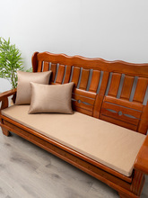 3X15亚麻坐垫实木沙发坐垫子35D45D加硬海绵坐垫四季通用含布套