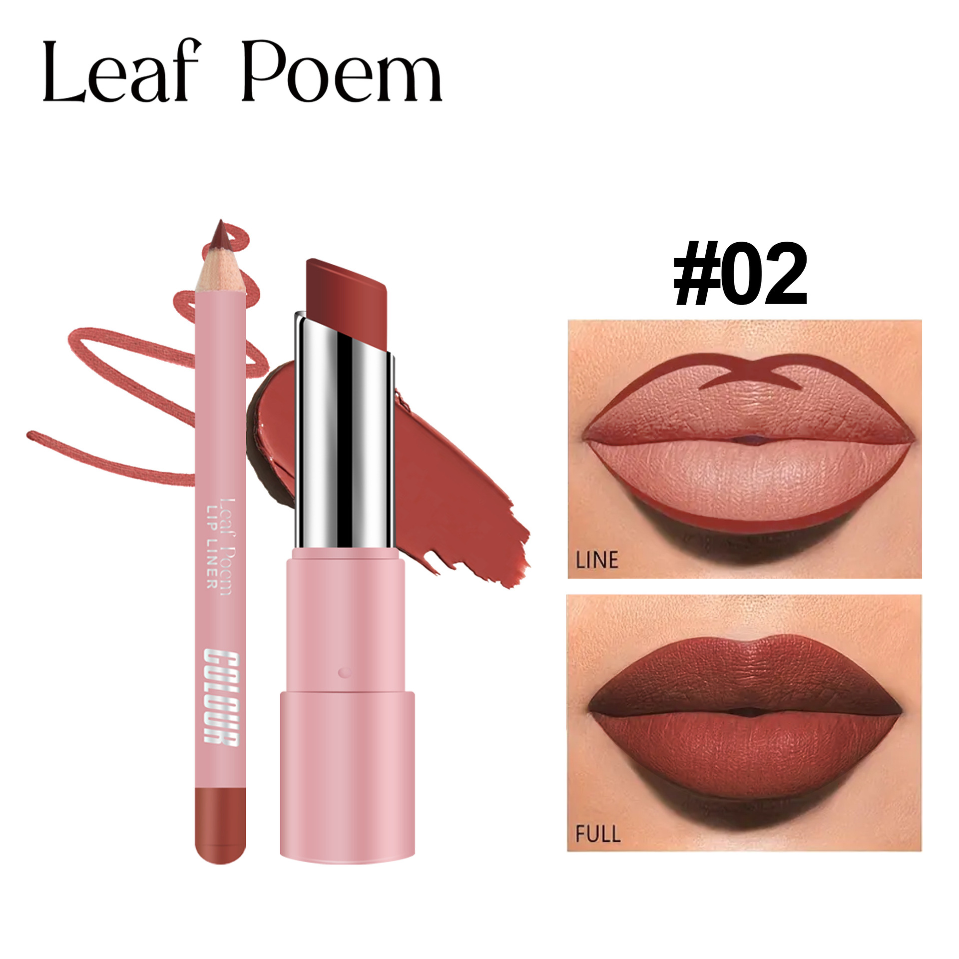 Suministro transfronterizo de Europa y América mat lipstick un conjunto completo de dos en uno de color desnudo frijol velvet lápiz de lápiz labial set lipstick