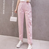 Thin trousers, cotton and linen, Korean style, loose straight fit