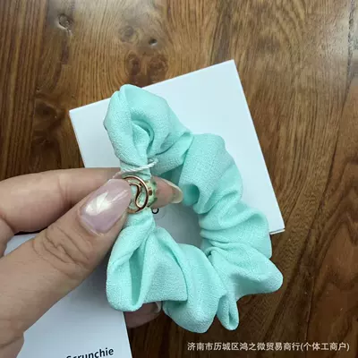 Lu's Chanel-Style Women's Logo: Saç üçün rezinlər - lake-blue