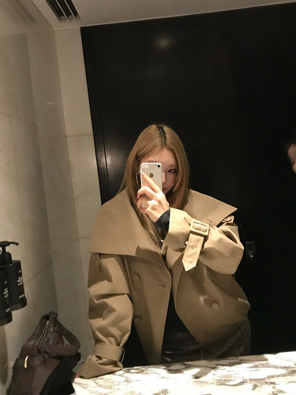 英伦风外套女2025早秋新款气质名媛轻奢双排扣立领短款风衣韩版潮|undefined