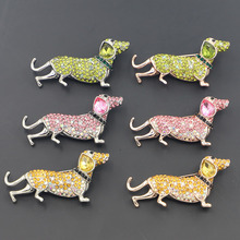 香肠狗贵宾犬萌宠小狗胸针个性时尚镶钻动物胸花开衫外套狗狗配饰