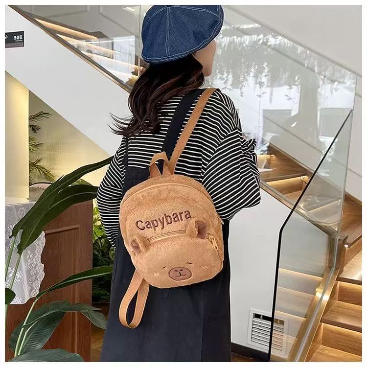Japanese-style Katto Capibara children's schoolbags, plush toys, backpacks, cute dolls, claw machine figurines, gifts undefined