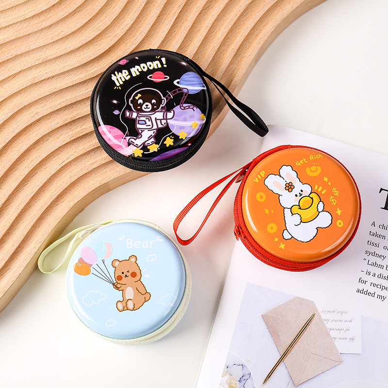 Cute Cartoon Round Zipper Coin Purse display picture 2