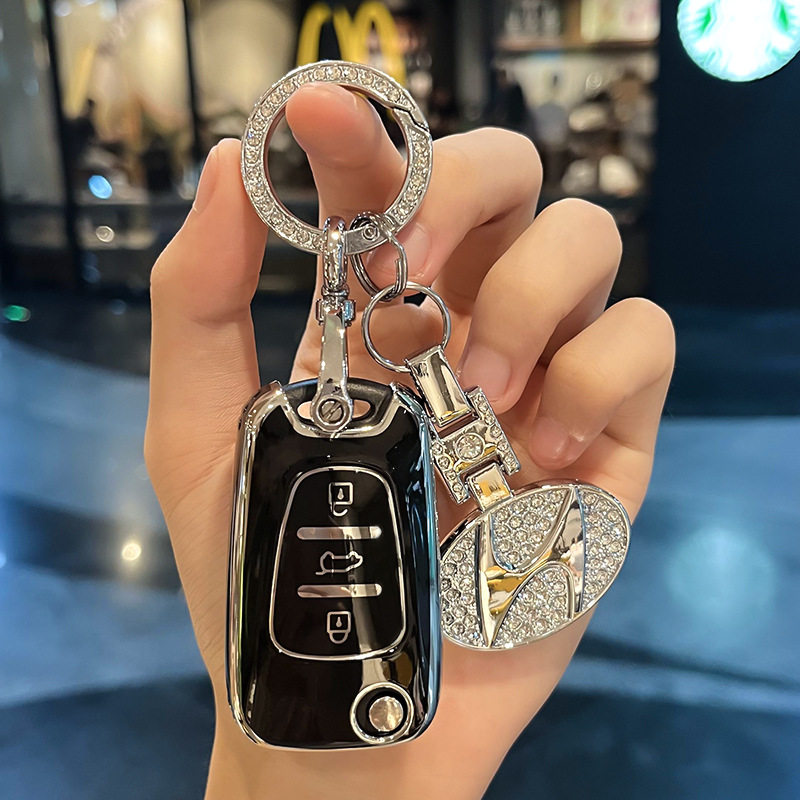 모던 E 폴딩 3 키 [블랙 싱글 쉘] + 다이아몬드 로고