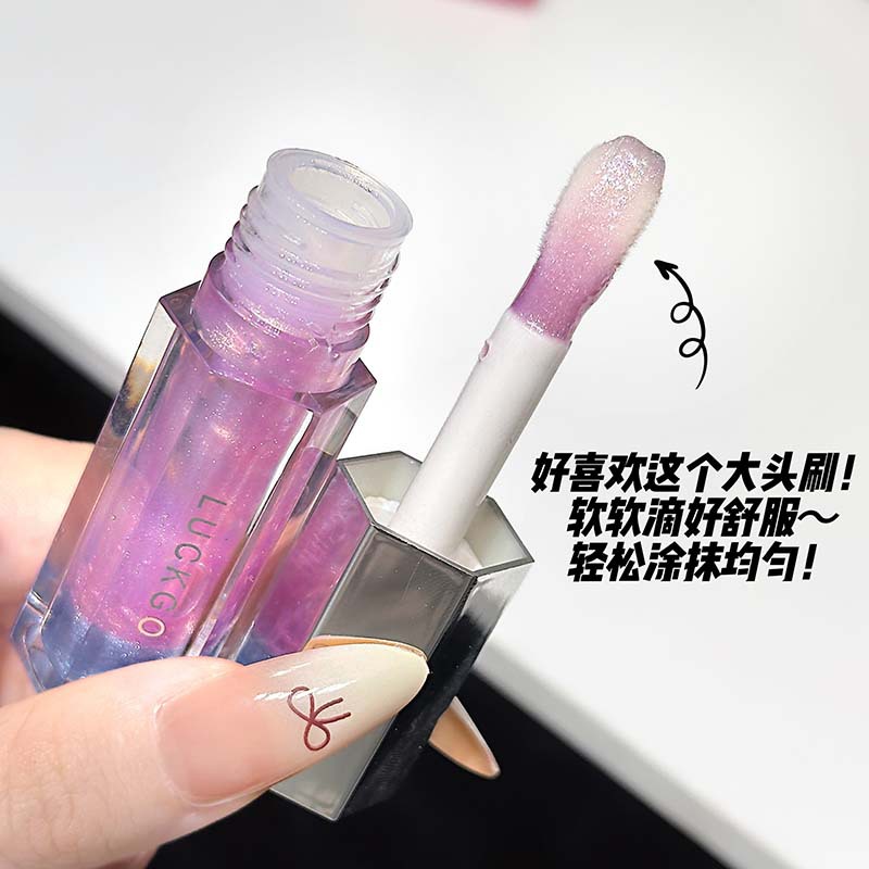 LUCKGO Unicornio humidificante labial miel de agua humectante espejo de color no seco humidificante lápiz labial al por mayor