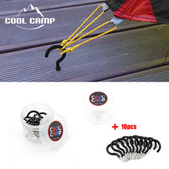 Outdoor camping portable tent stakes wooden ground stakes screw nails question mark hooks camping rope hooks Zigong spiral nails