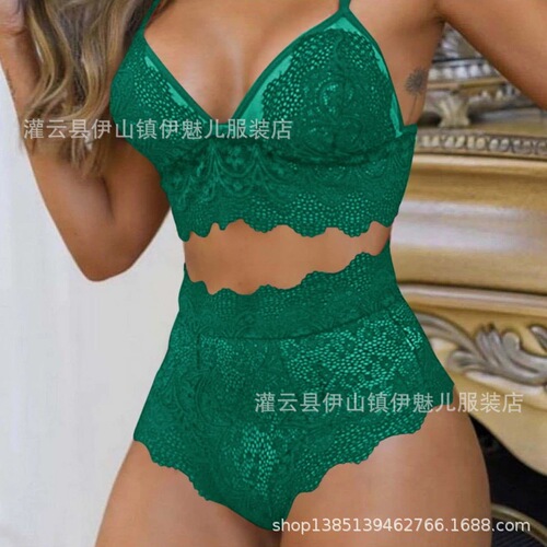 Sexy lingerie women's large size lace bra set backless vest sexy underwear bra set