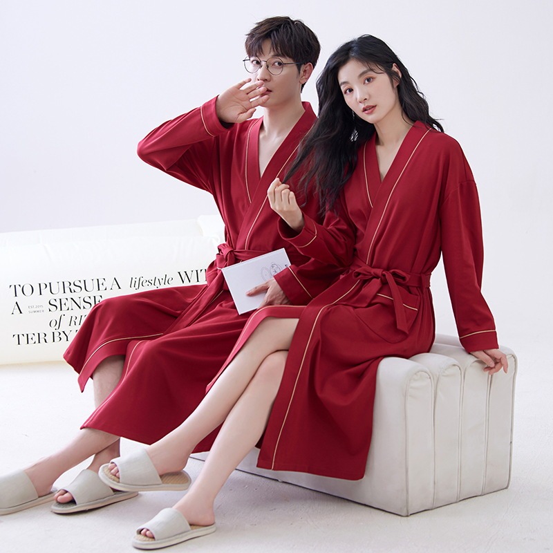 Nightgown Women's Winter Bathrobe Autumn and Winter 2025 New Pure Cotton Pajamas Women's Spring and Autumn Dressing Gown Bride High-End Nightgown Women's Winter Bathrobe Autumn and Winter 2025 New Pure Cotton Pajamas Women's Spring and Autumn Dressing Gown Bride High-End