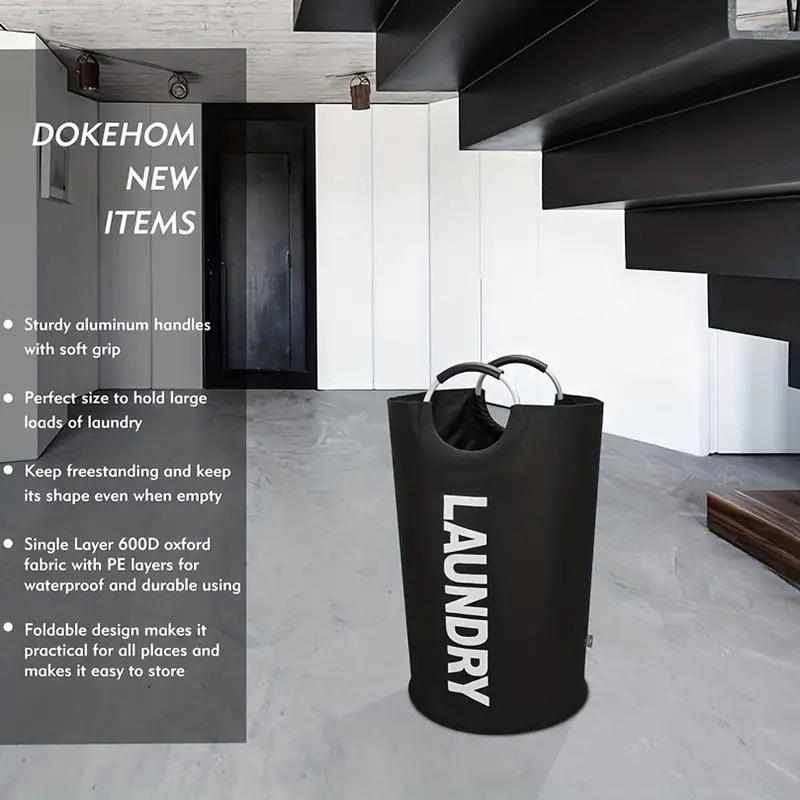 Cesto de ropa plegable de gran capacidad