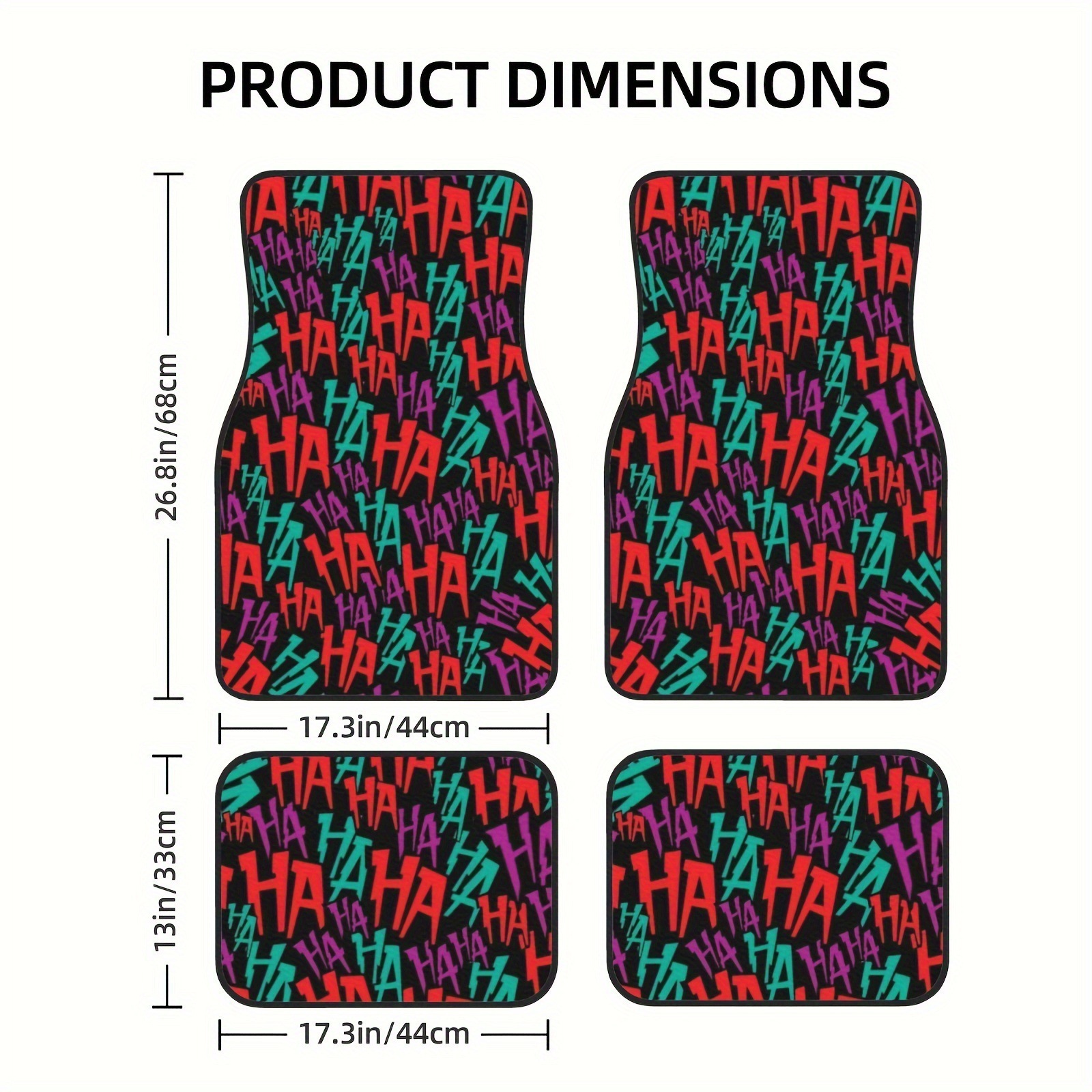 Almohadillas para automóviles estadounidenses transfronterizas juegos de cuatro piezas de Halloween resistentes al desgaste y a la suciedad almohadillas para el suelo fáciles de cuidar para los hogares almohadillas de terciopelo de cristal image 10