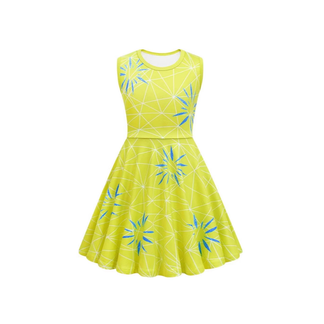 2025款头脑特工队2乐乐COS服Inside Out 2跨境宝宝连衣裙儿童