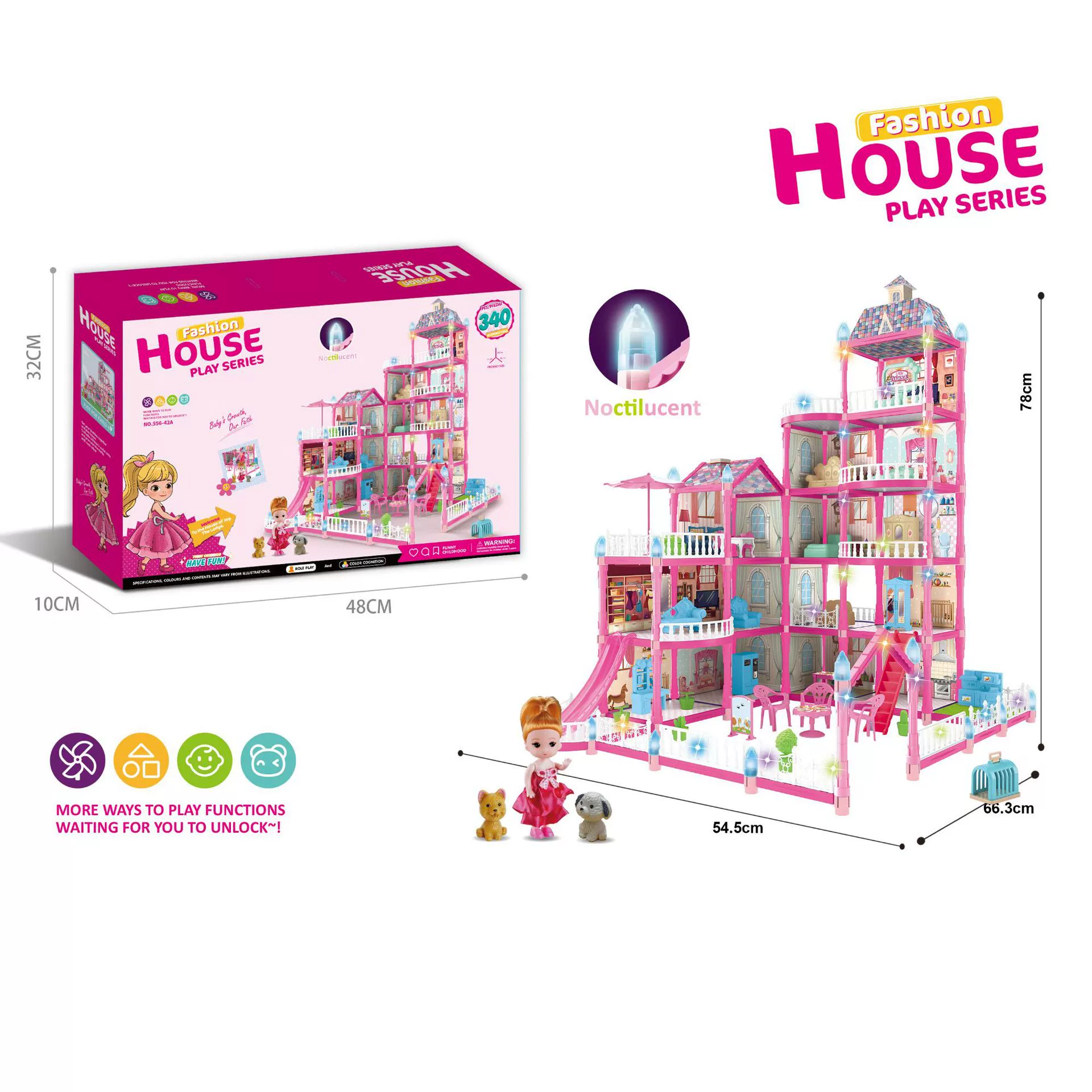 (Cross-border trading), family toy, doll house, castle, villa, constructor, new collection