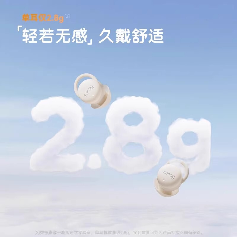 sanag塞那睡眠耳机J20S无线降噪蓝牙睡眠耳机宿舍隔音可侧睡公模|undefined