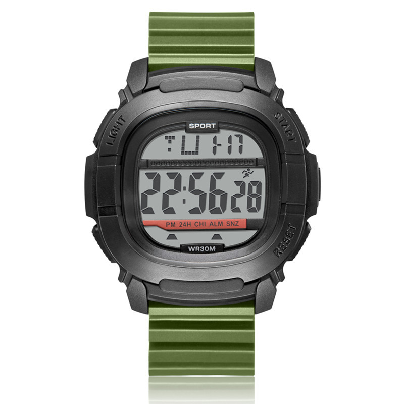 Nuevos hombres de moda deportes reloj electrónico al aire libre multi-función luminosa alarma reloj electrónico reloj adolescentes reloj