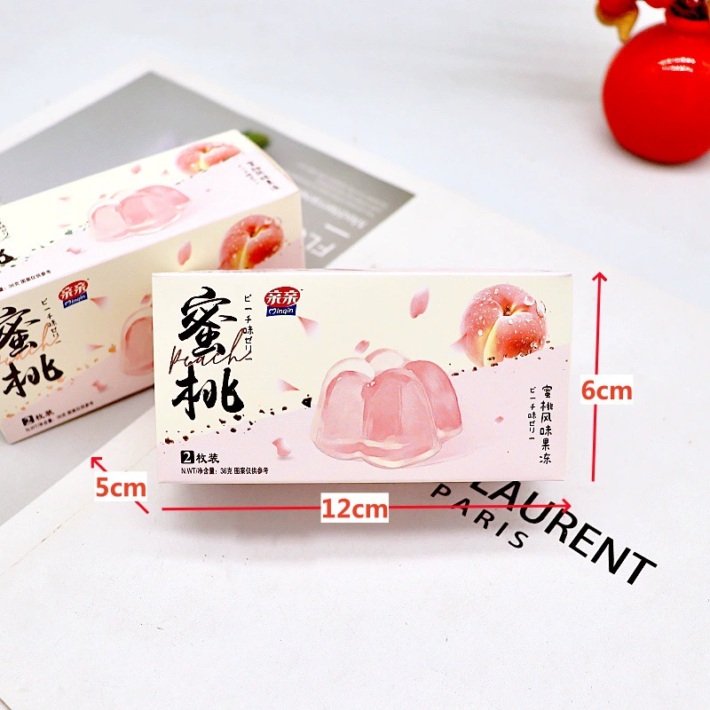 Желе с персиковым вкусом, подарок на день рождения, подарочная коробка на свадьбу, желе из белого персика оптом