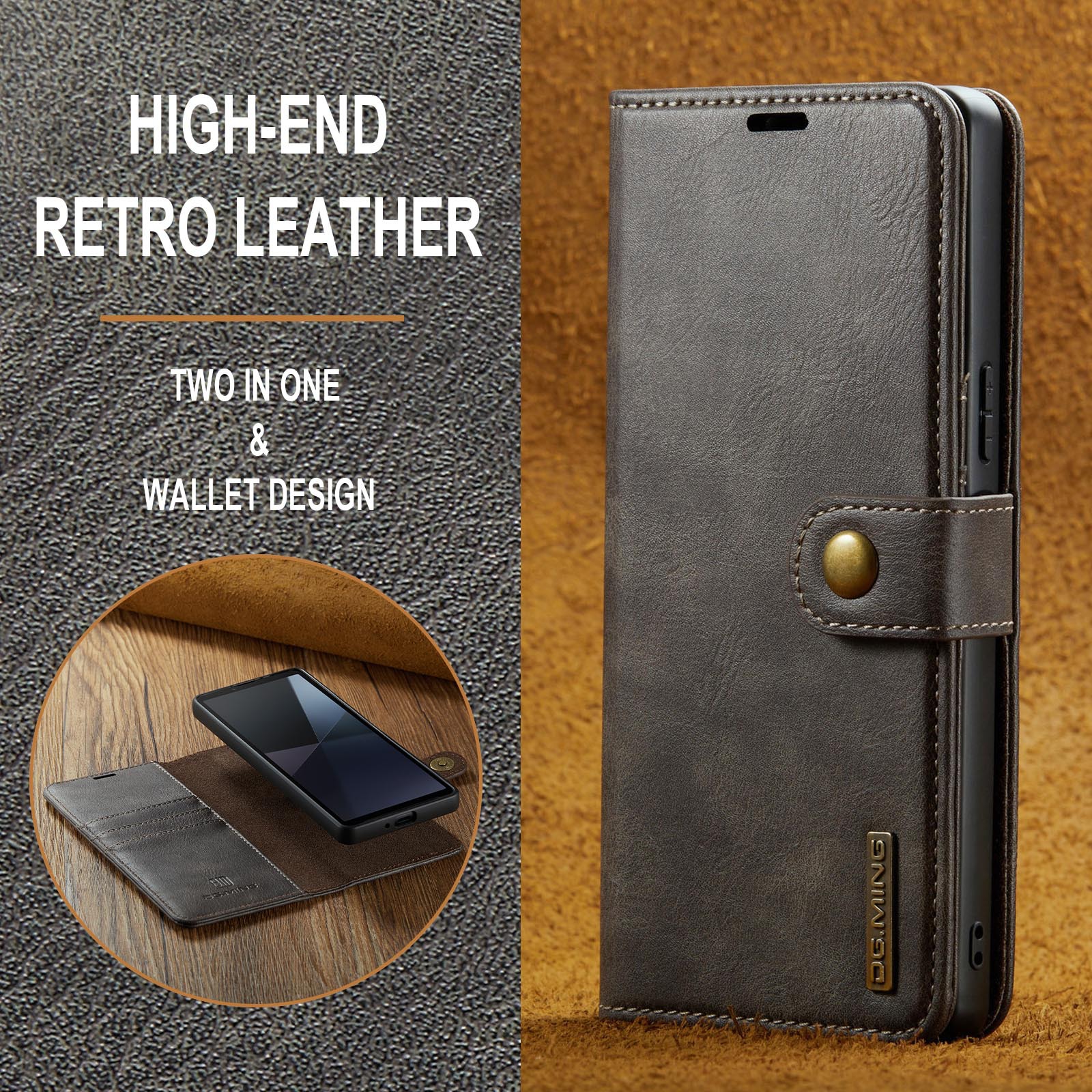 For Sony Xperia 10 VI Mobile Phone Case Xperia 1 VI 2-in -1 Split Leather Case 2024_voghion.com