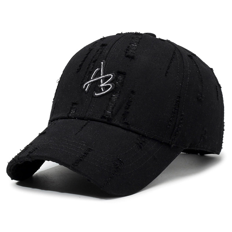 New Embroidered Letter Distressed Sunshade Sunscreen Baseball Cap Outdoor Four Seasons Unisex Fashion Trend Hat_voghion.com
