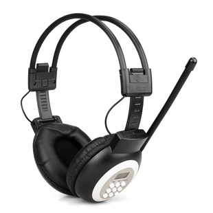 Retekess Black Tr101 Head-Mounted Fm Radio Hearing Training Exam Campus Broadcast 50-108Mhz