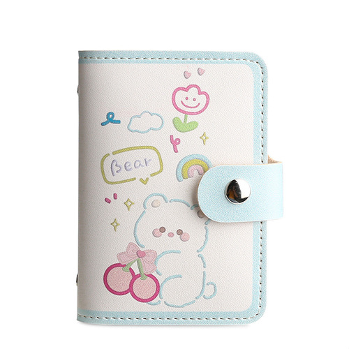 New cartoon anti-degaussing card holder for women, driver's license card holder for men, large capacity, multiple card slots, compact and personalized bank card holder