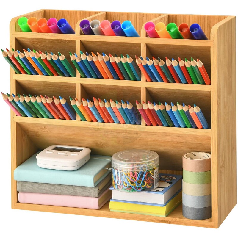 Simple Bamboo Office Desk Storage Rack for Students Table Bookshelf Children's Desktop Fit Rack Storage Rack