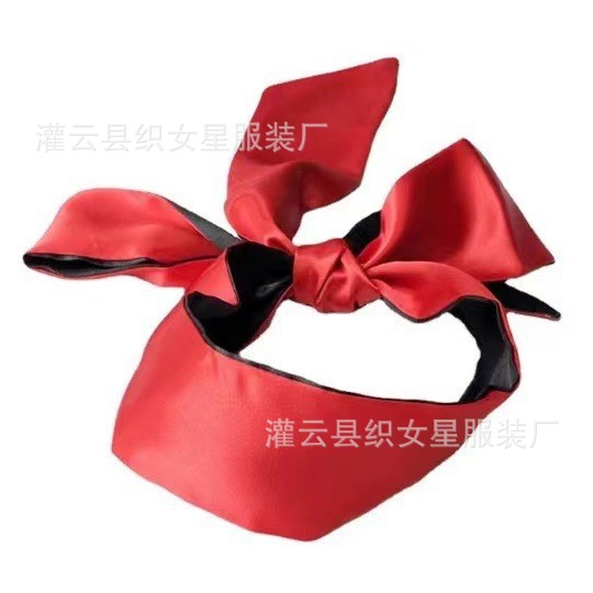 Masquerade Eye Mask with Ribbon Tie, Lotus Pink and Black, 150 cm — detail image 13