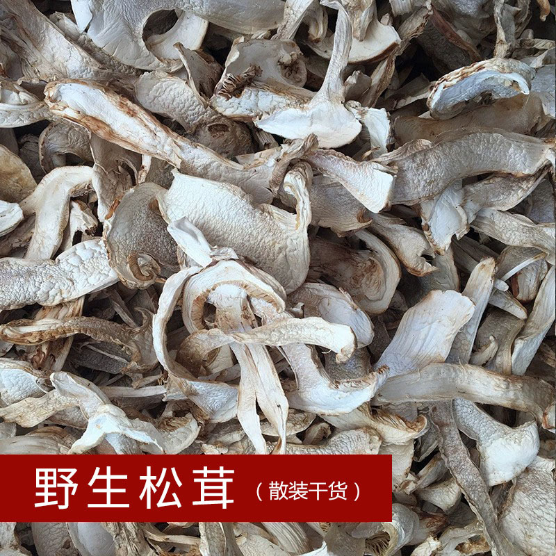 【菌窝子】现货供应优质散装野生松茸菌干货鲜美干片高原特产蘑菇