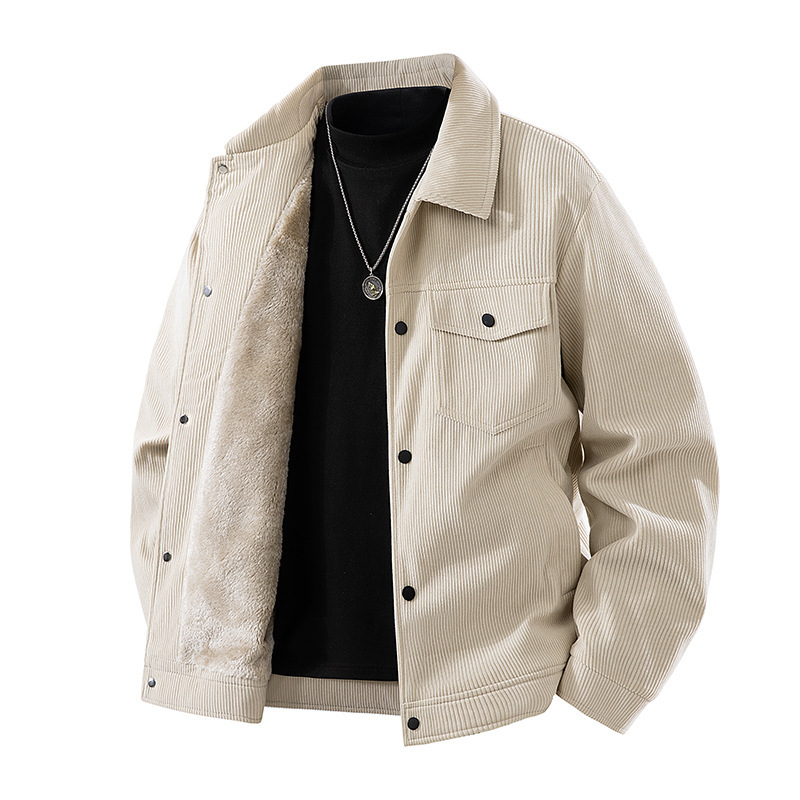 Corduroy Jacket Men's Trendy Retro Workwear Coat Spring and Autumn New Melad Casual Versatile Top