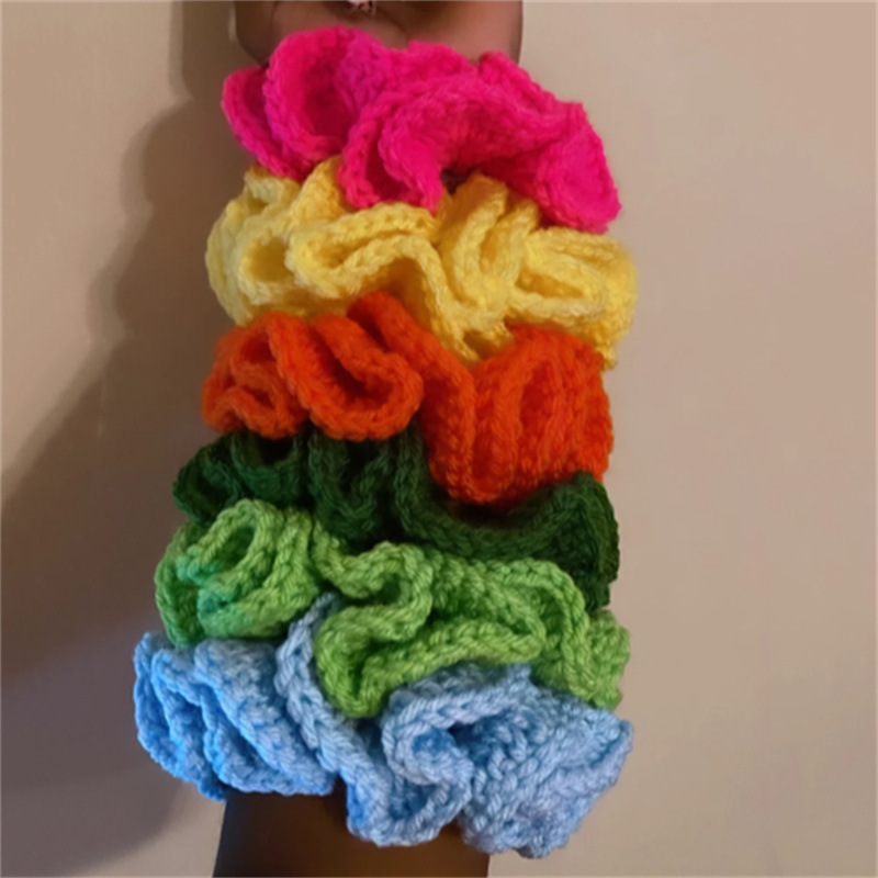 Knitted woven fashionable hair accessory handmade