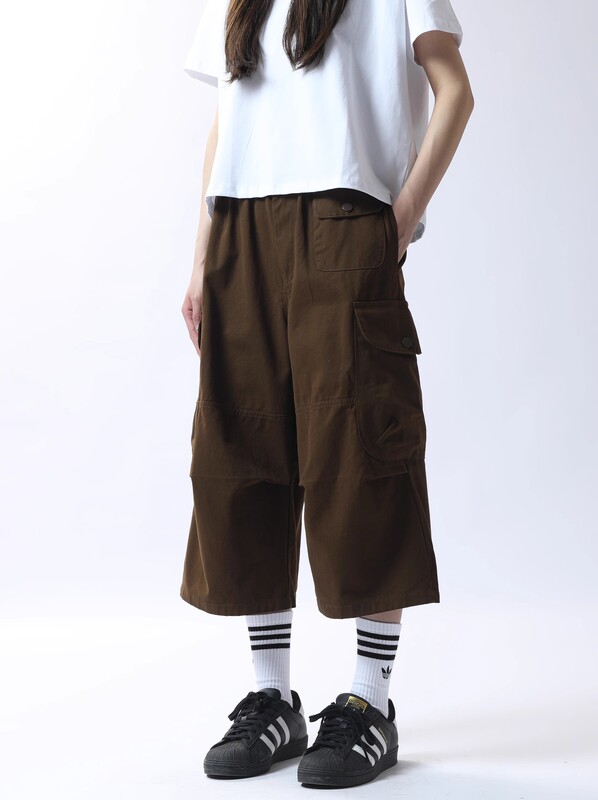 [Original] Japanese-Style Loose Pocket Cropped Casual Pants for Women, Workwear Street Style Versatile Slimming Loose Pants