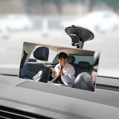 Car rearview mirror large field of view suction cup type car rear view auxiliary mirror 360 degree car baby observation mirror universal