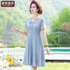 2022 new pattern Western style clothes young mom Summer wear skirt middle age Women's wear 40 year 50 Temperament chiffon dress