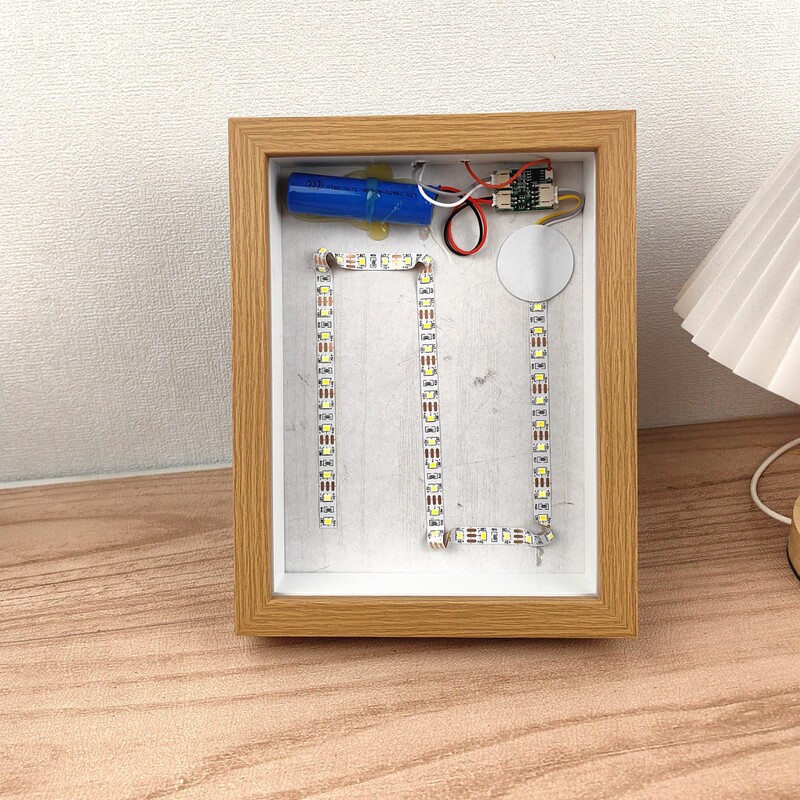 Wholesale Various Wooden Light-Up Picture Frames, Square Bedroom Bedside Table Atmosphere Night Lights, Luminous Picture Ornaments