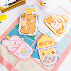 ins lover girl style cute bear birthday creative cartoon handwritten blessing message card greeting card