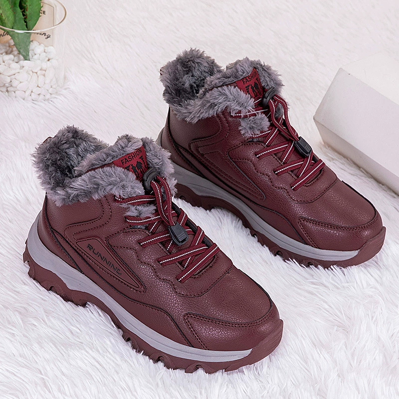 Обувь с хлопковой подкладкой, старинные мужские и женские нескользящие туфли для мам, прогулочная обувь с мягкой подошвой, папа, осенне-зимние уличные кроссовки на флисовой подкладке