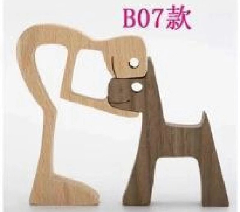 越境新品子犬家族創意玩具装飾木製置物デスクトップ北欧家庭工芸品プレゼント|undefined