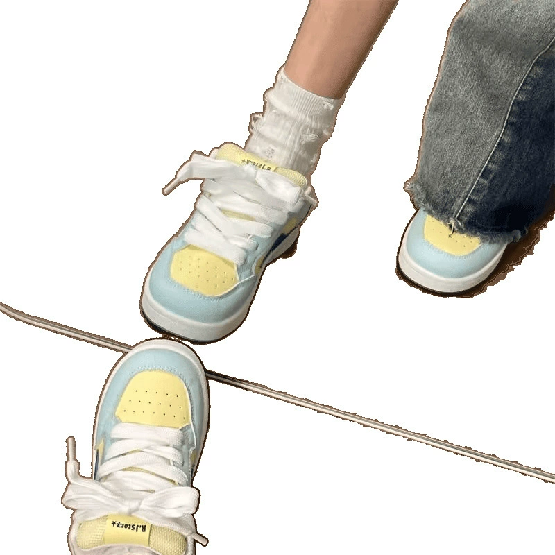 Yellow design footwear, comfortable sneakers, universal sports shoes, trend of season