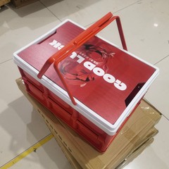 赤折りたたみ収納ボックスカラーギフトバスケットキャンプボックス車載収納ボックス漫画バスケット車載スナック