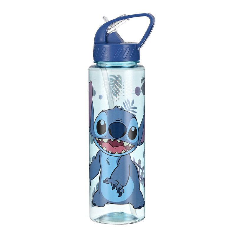 Gran por mayor PP + PET taza de agua deportiva de dibujos animados para niños taza de paja de agua potable taza de agua deportiva de gran capacidad taza de mano conveniente