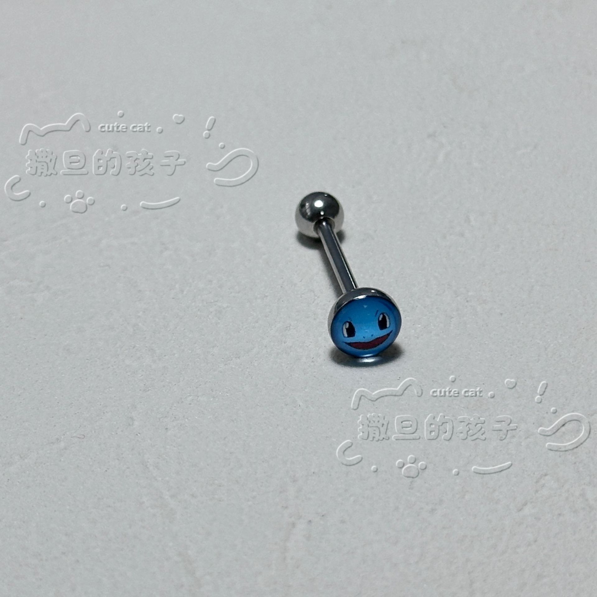 Pointed titanium steel lip stud product view