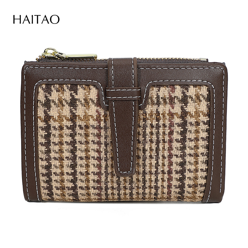 Cross-border retro corto billetera de damas doblada en dos por ciento de gran capacidad multi-tarjeta certificados bolsas de tarjetas de cambio nuevo