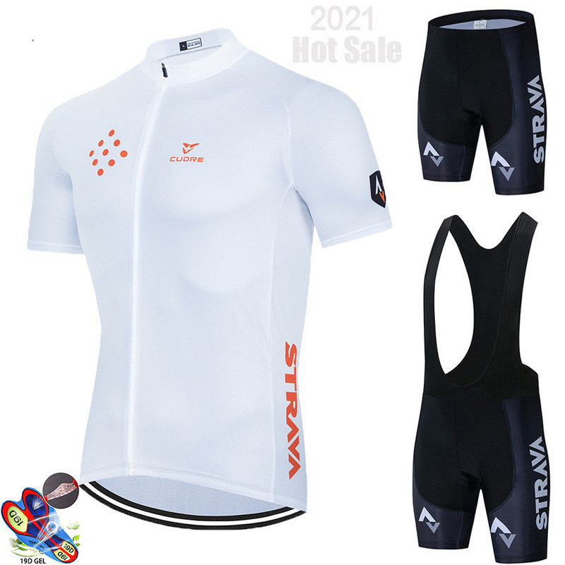 Cross-border spot Strava Cycling suit short sleeve strap suit summer men's and women's bicycle suit quick-drying Road Suit