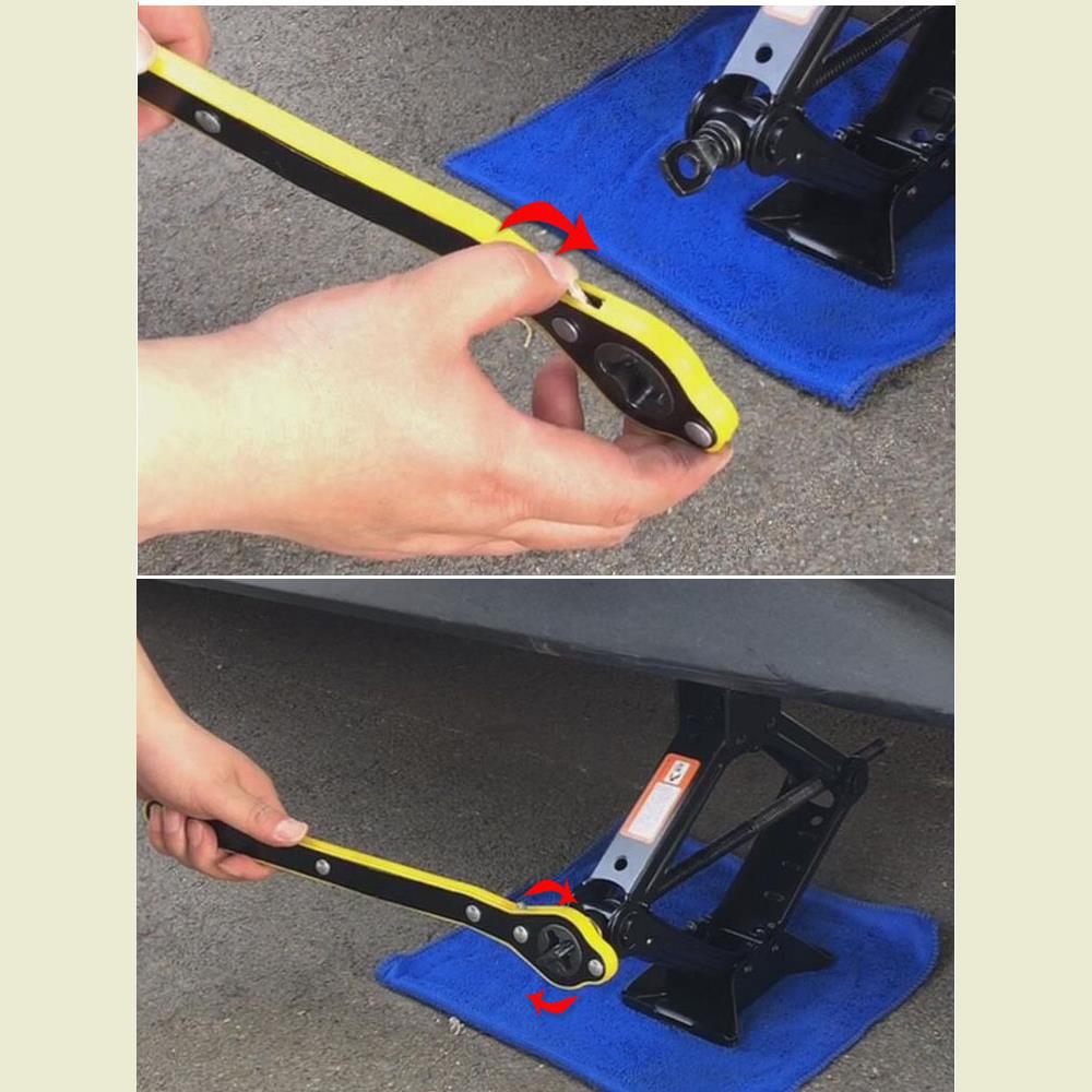 Gato de coche 1t2t de corte de manivela gato de coche pequeño sedán furgoneta gato conjunto de herramientas de coche