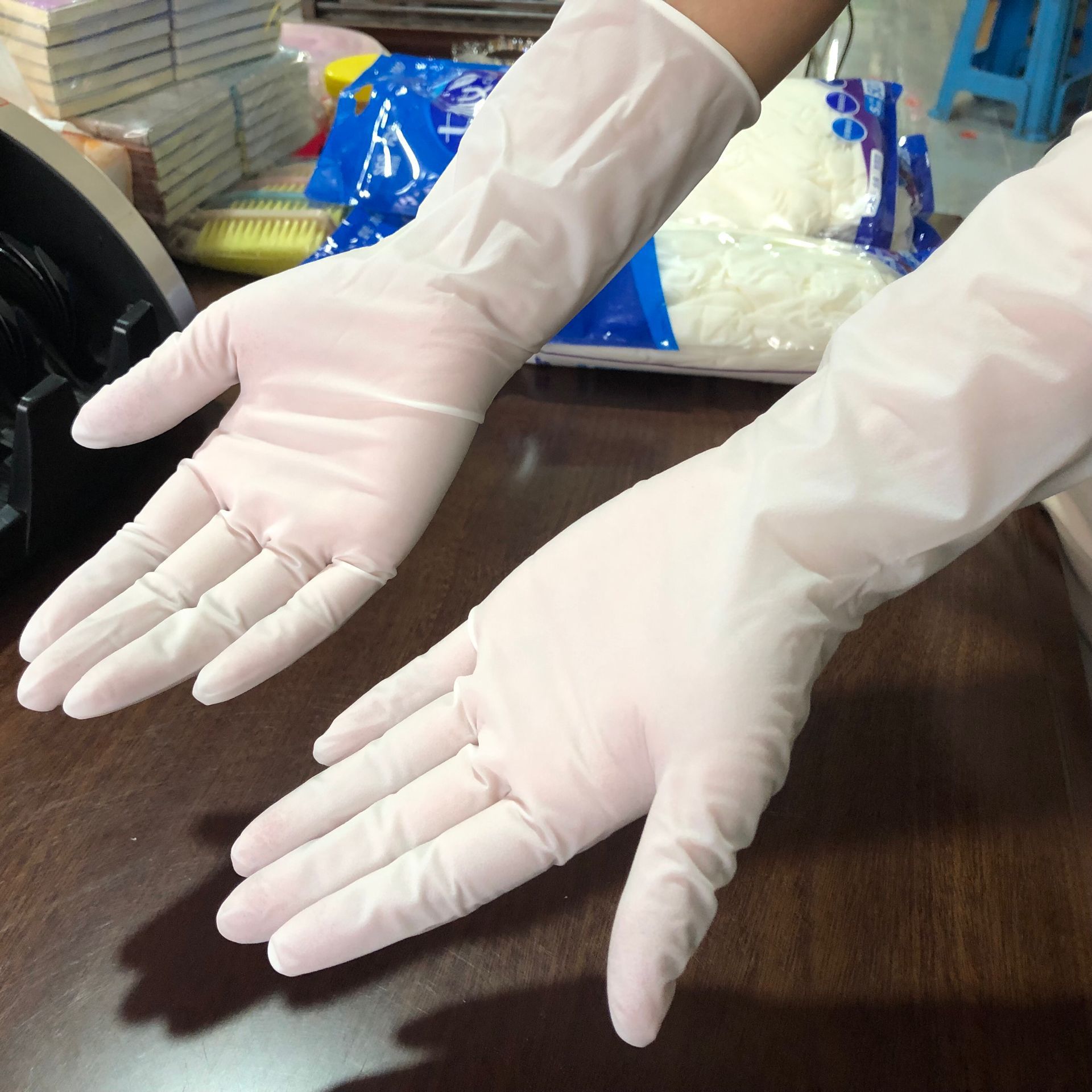 胶手套家务防水手套清洁家用洗衣服防污硅胶手套冬季防冻防寒手套