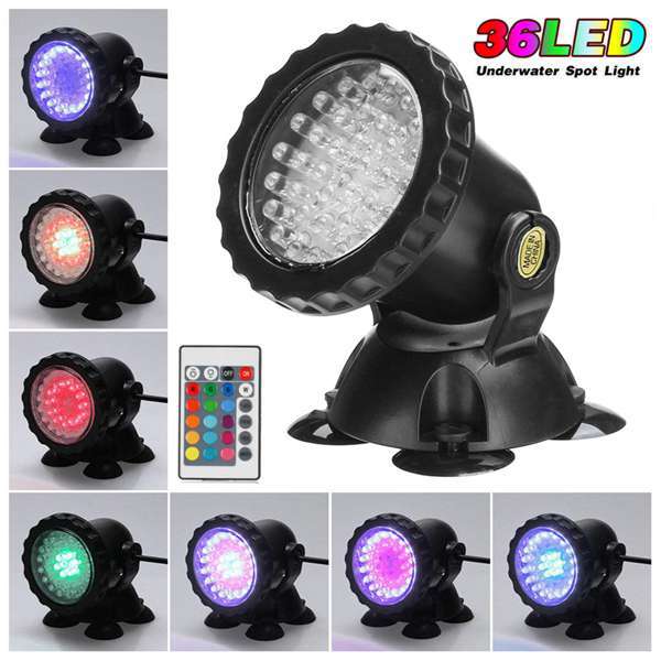 低压 1套 黑色 工程塑料ABS DC12V LED水下射灯 防水IP68水下彩色